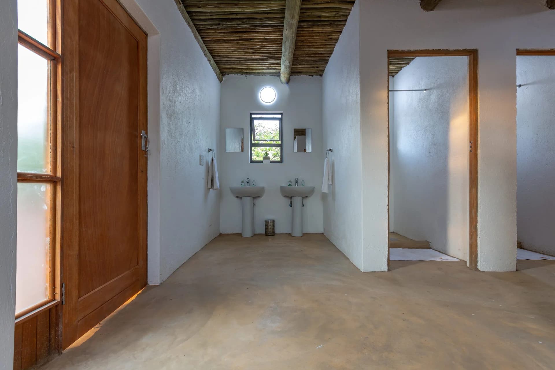 Campsite ablution building with washbasins, Mapesu Camp Site